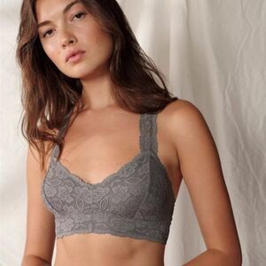 Free People Galloon Racerback Bralette in Graphite (size S)